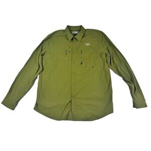 Scheels Outfitters Insect Shield Long Sleeve Button-Up Shirt Men's LT Olive Gree